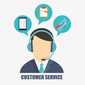 呼叫中心建设方案 电话销售图标与支持概念设计服务